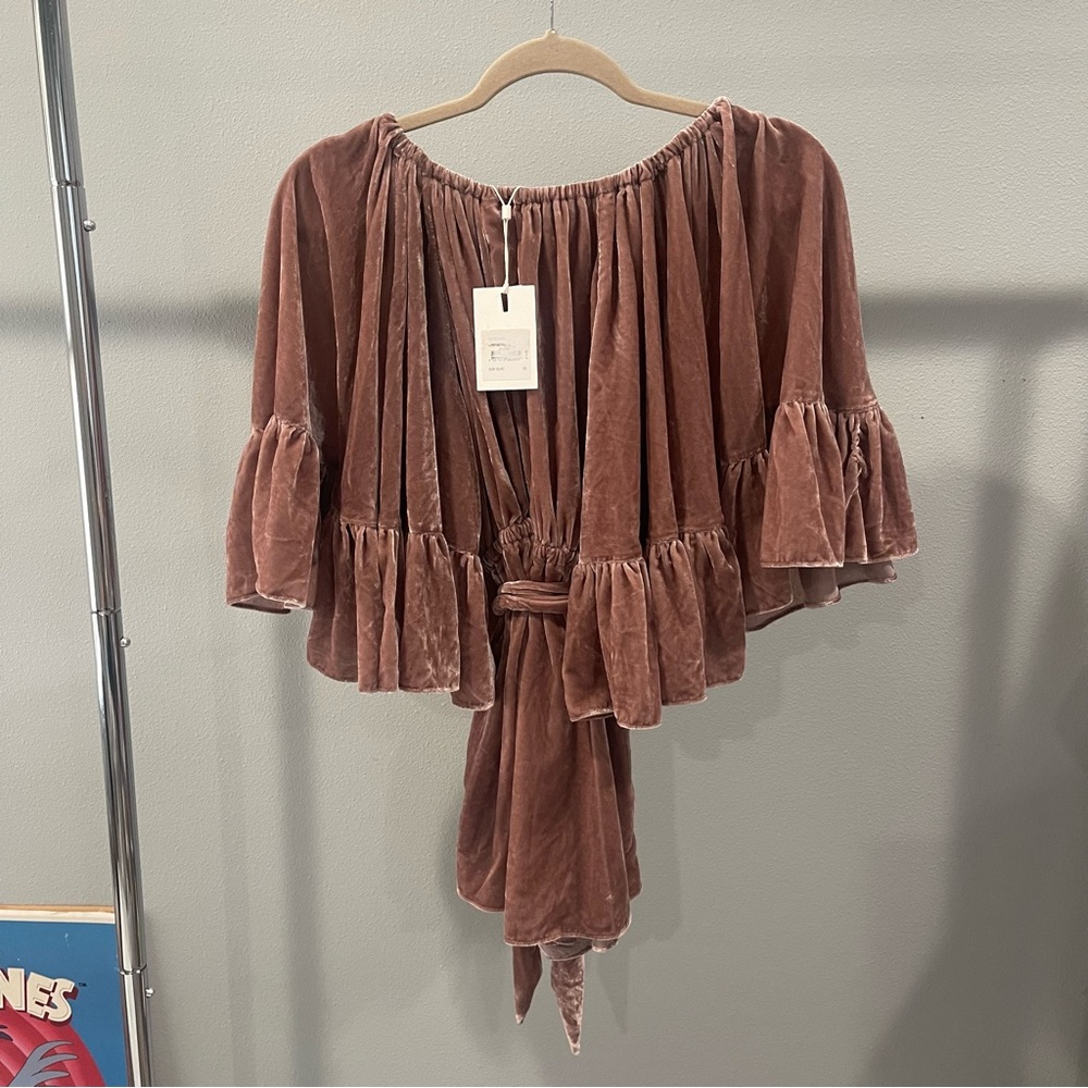 C/MEO Collective Off-Shoulder Velvet Playsuit – Size XS - Picture 5 of 6